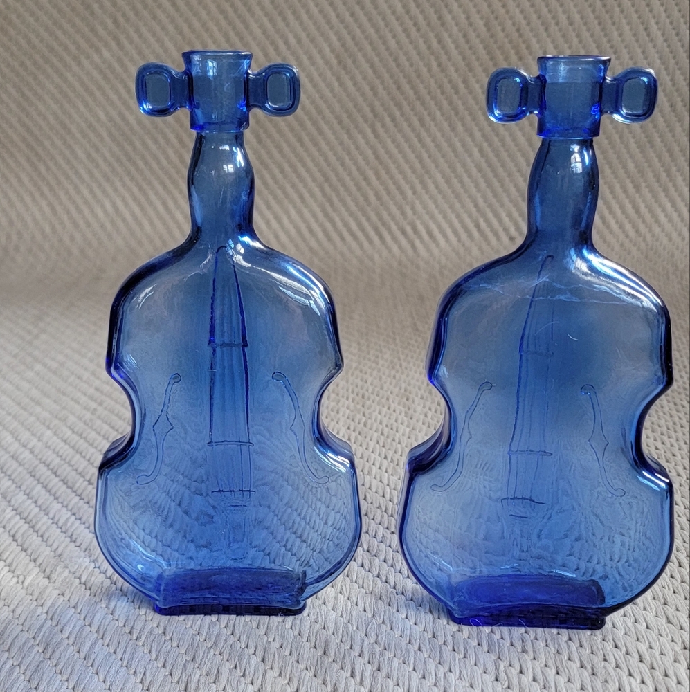 Cobalt Blue Guitar Vases